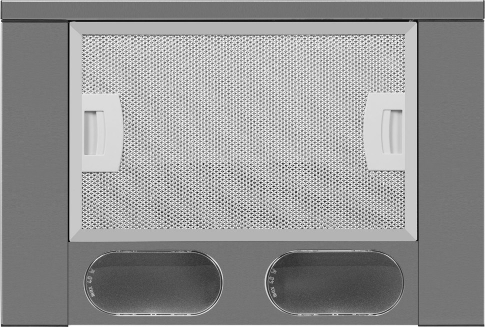 Вытяжка встраиваемая Weissgauff TEL 450 X нержавеющая сталь управление: кнопочное (1 мотор)  