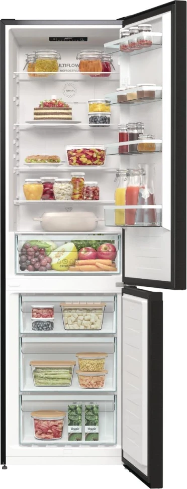Холодильник Gorenje NRK6202EBXL4 2-хкамерн. черный мат.