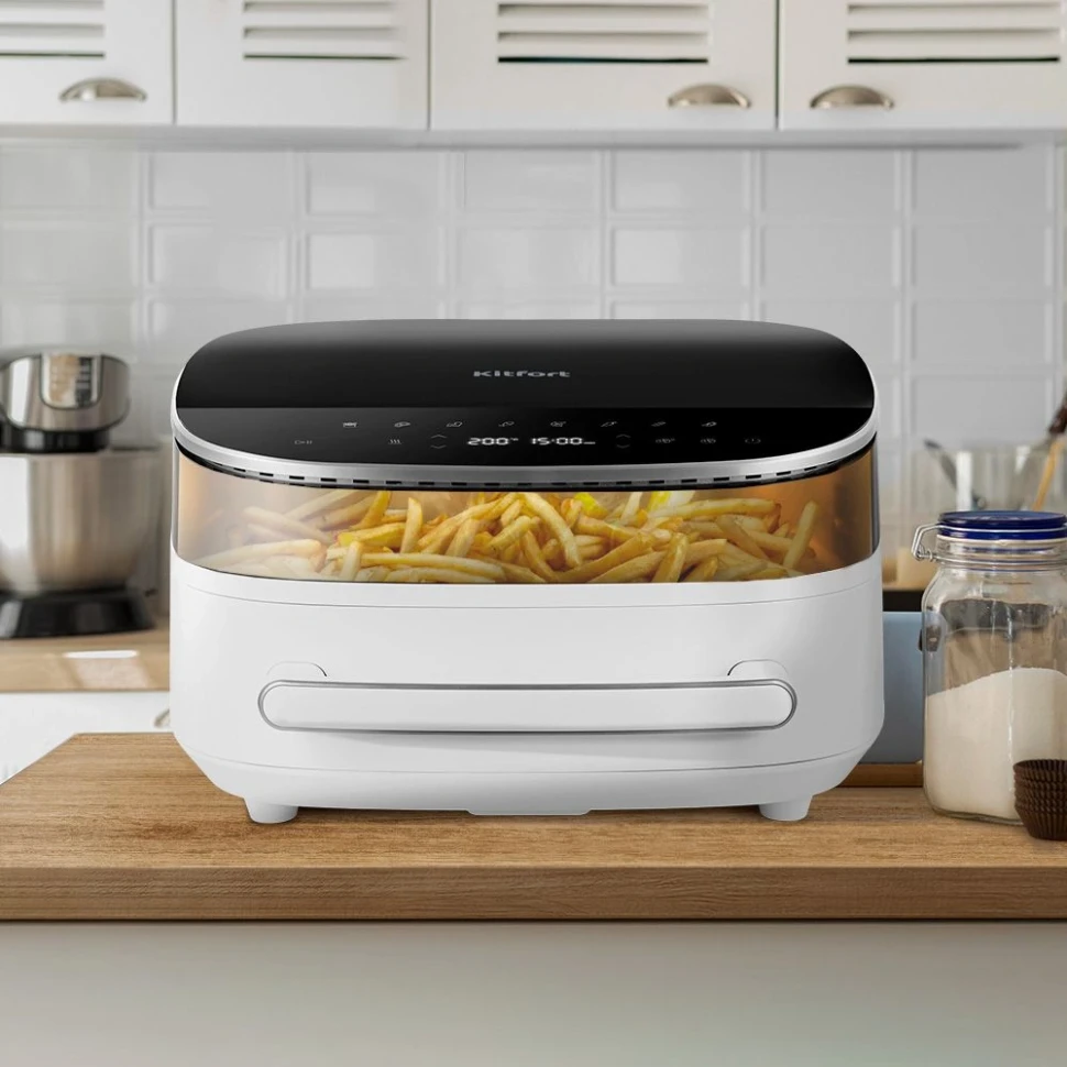 Аэрогриль Kitfort КТ-8150 6л 2850Вт белый/черный  