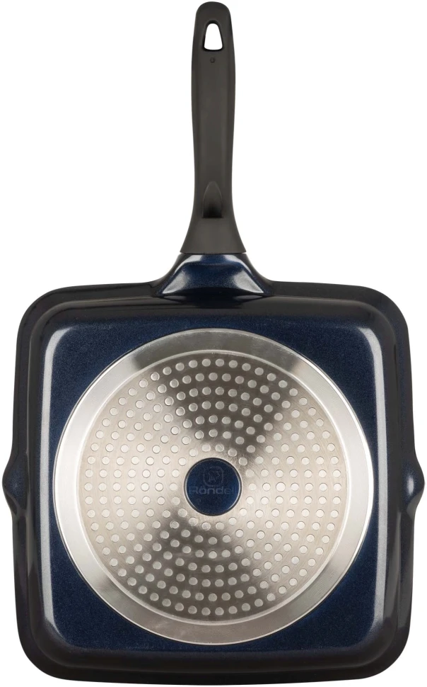 Сковорода-гриль Rondell Royal Blue RDA-1546 квадратная 28см покрытие: Eclipse HB ручка несъемная (без крышки) синий  