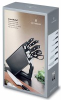 Набор ножей кухон. Victorinox Grand Maitre Cutlery Block 7.7243.6 (7.7243.6) компл.:6предм. с подставкой черный подар.коробка