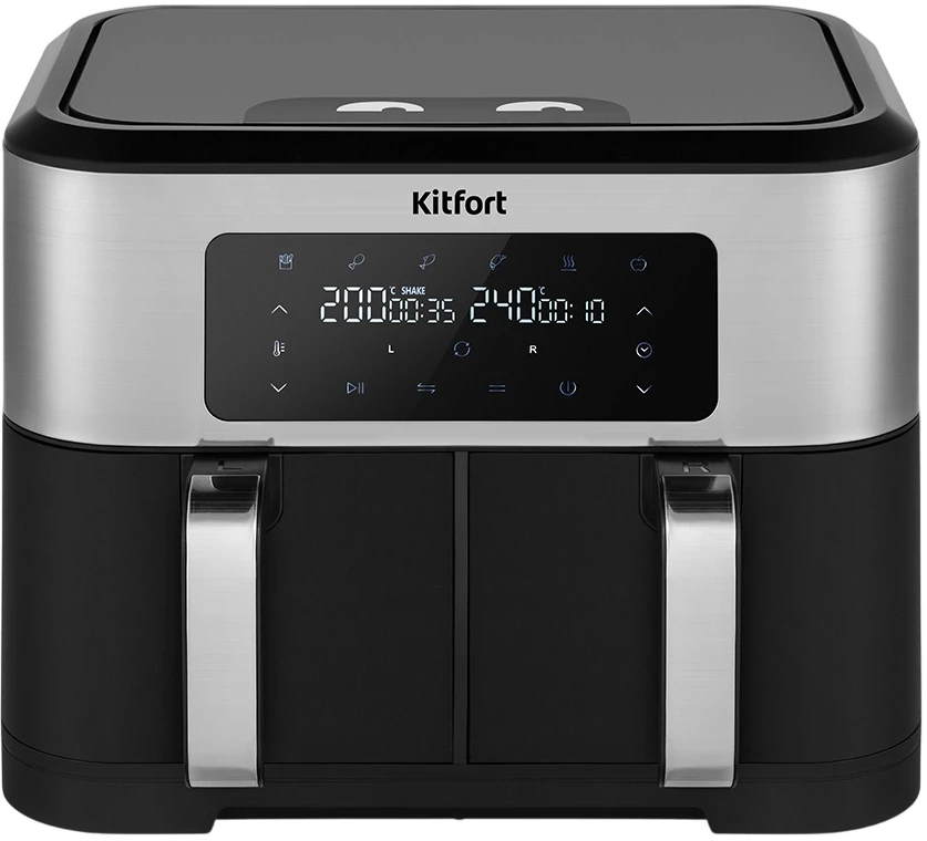 Аэрогриль Kitfort КТ-2249 2800Вт черный/серебристый  
