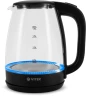 Чайник электрический Vitek VT-7032 1.8л. 1850Вт прозрачный/черный корпус: стекло  