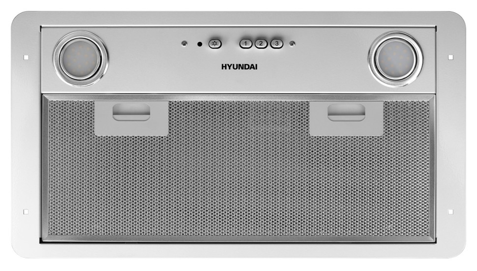Вытяжка встраиваемая Hyundai HBB 6035 W белый управление: кнопочное (1 мотор)  