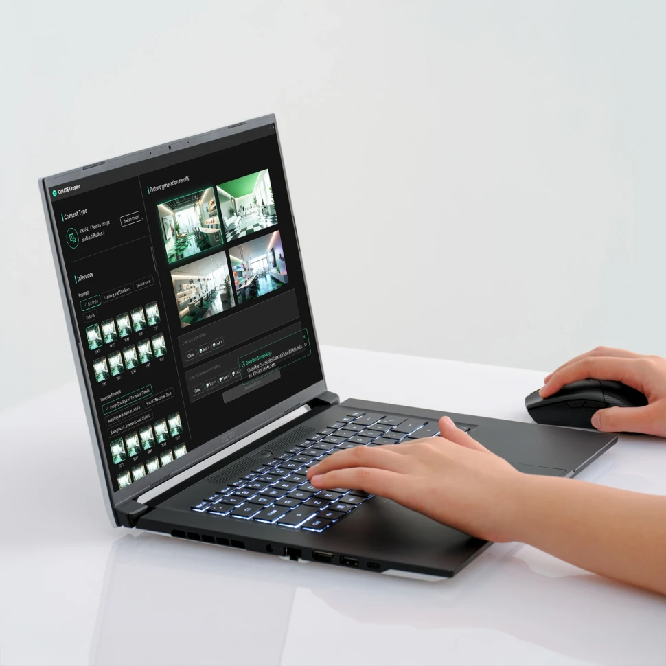 Ноутбук Gigabyte Aero X16 1VH Ryzen AI 7 350 32Gb SSD1Tb NVIDIA GeForce RTX5060 8Gb 16" IPS QHD+ (2560x1600) без ОС grey WiFi BT Cam (1VH93KZC64AD)  