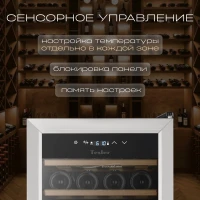 Винный шкаф Tesler CWC-300 1-нокамерн. черный/серебристый глянц.