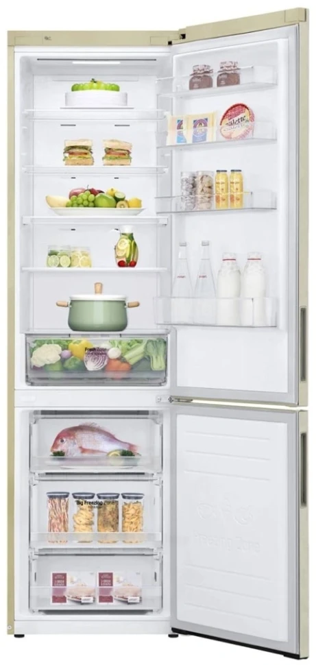 Холодильник LG GA-B509CESL 2-хкамерн. бежевый мат. инвертер