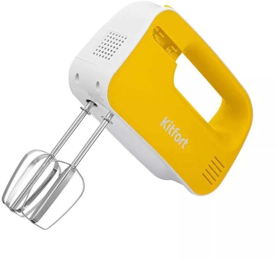 Миксер ручной Kitfort КТ-3417-1 200Вт белый/желтый  