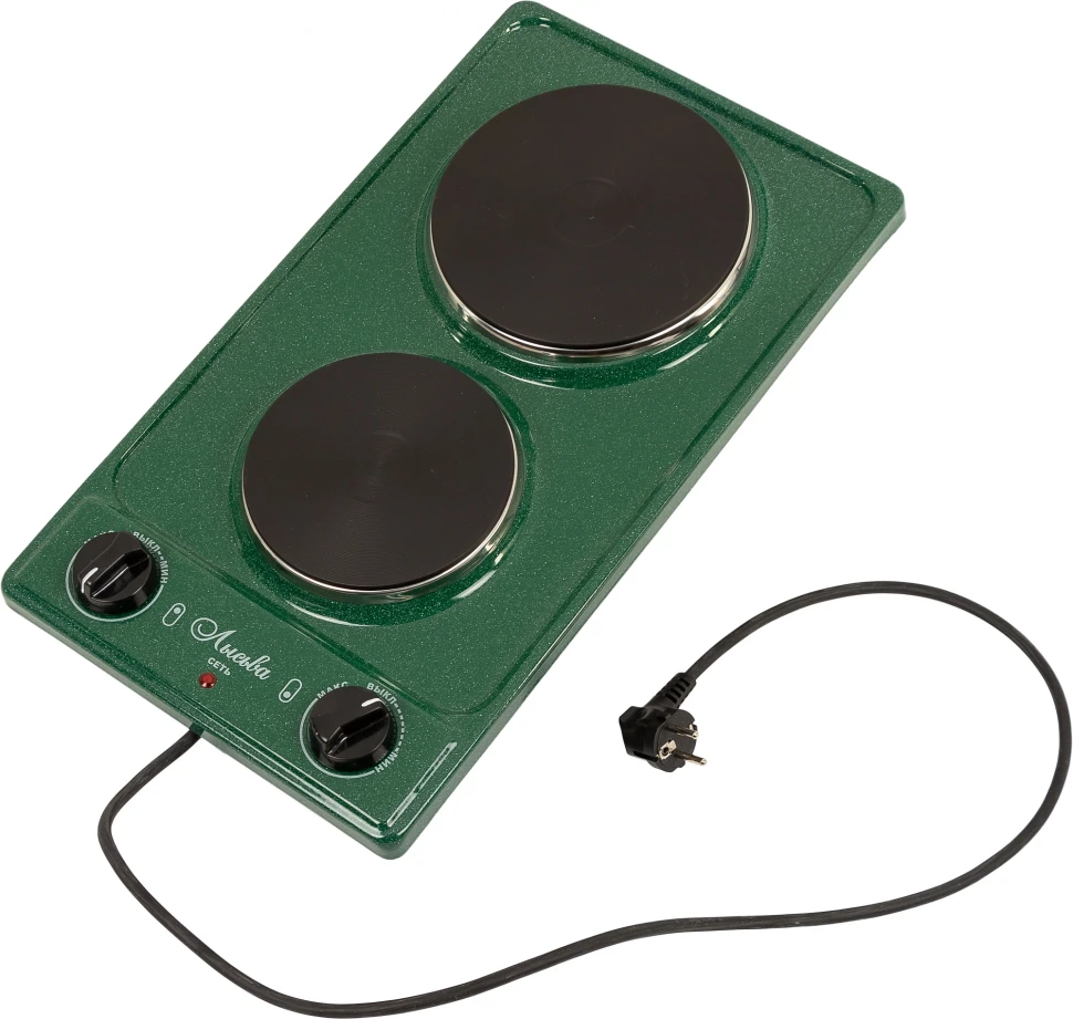 Плита Электрическая Лысьва ЭПБ 22 малахит/рябчик эмаль (настольная)