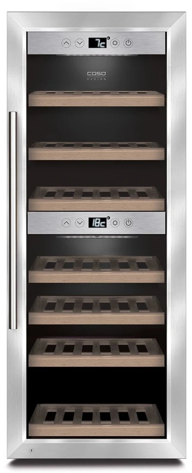 Винный шкаф Caso WineComfort 38 1-нокамерн. нержавеющая сталь/черный глянц.