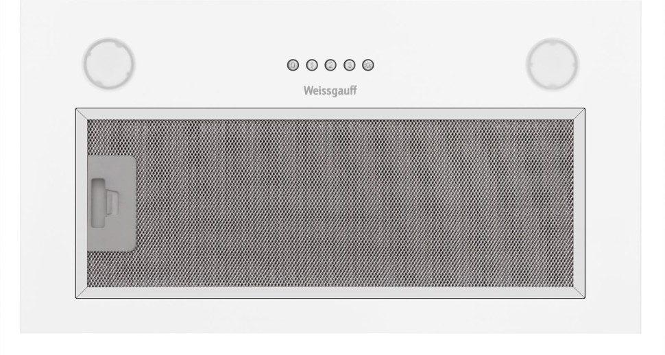 Вытяжка встраиваемая Weissgauff Arum 600 PB White Enamel белый управление: кнопочное (1 мотор)  