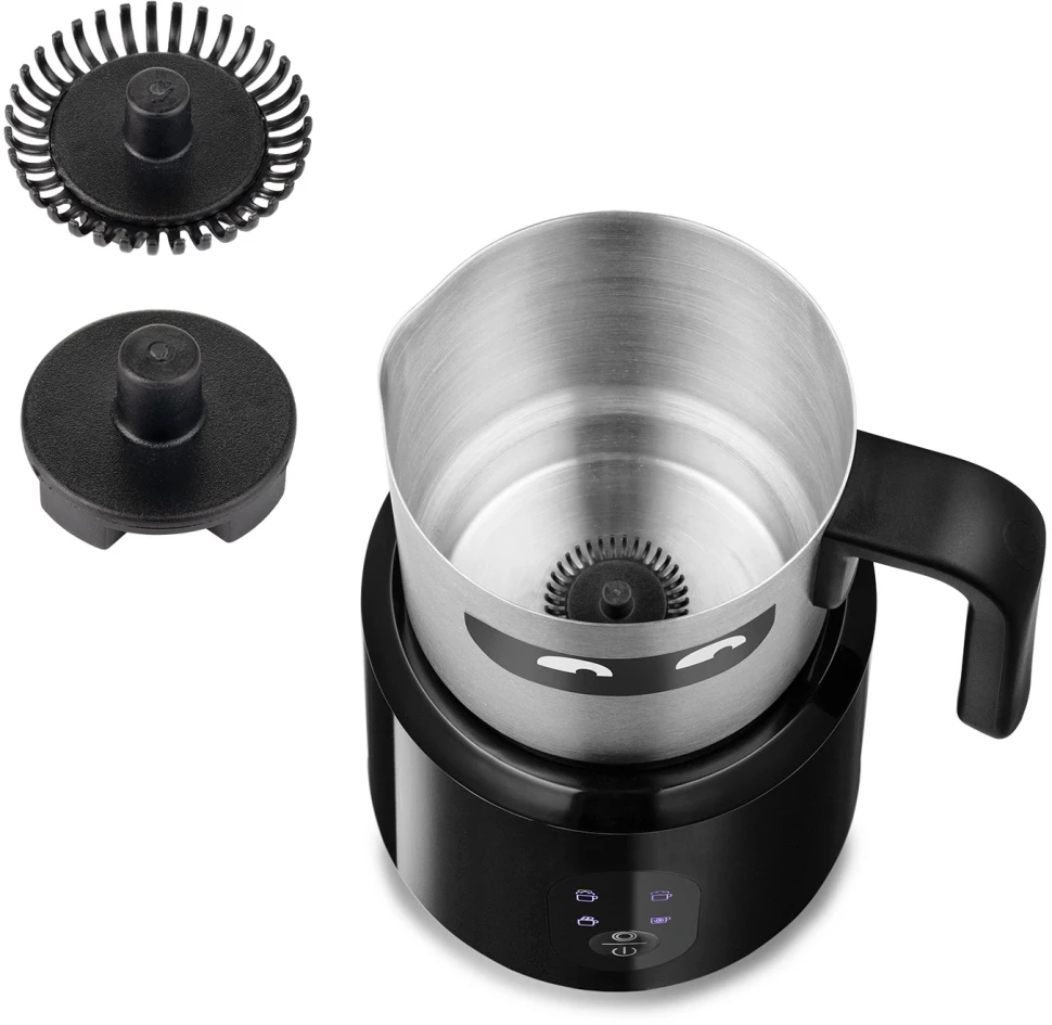 Капучинатор Kitfort КТ-793 стационар. 700мл черный/серебристый  