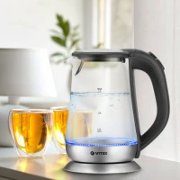 Чайник электрический Vitek VT-7036 1.7л. 2200Вт прозрачный корпус: стекло