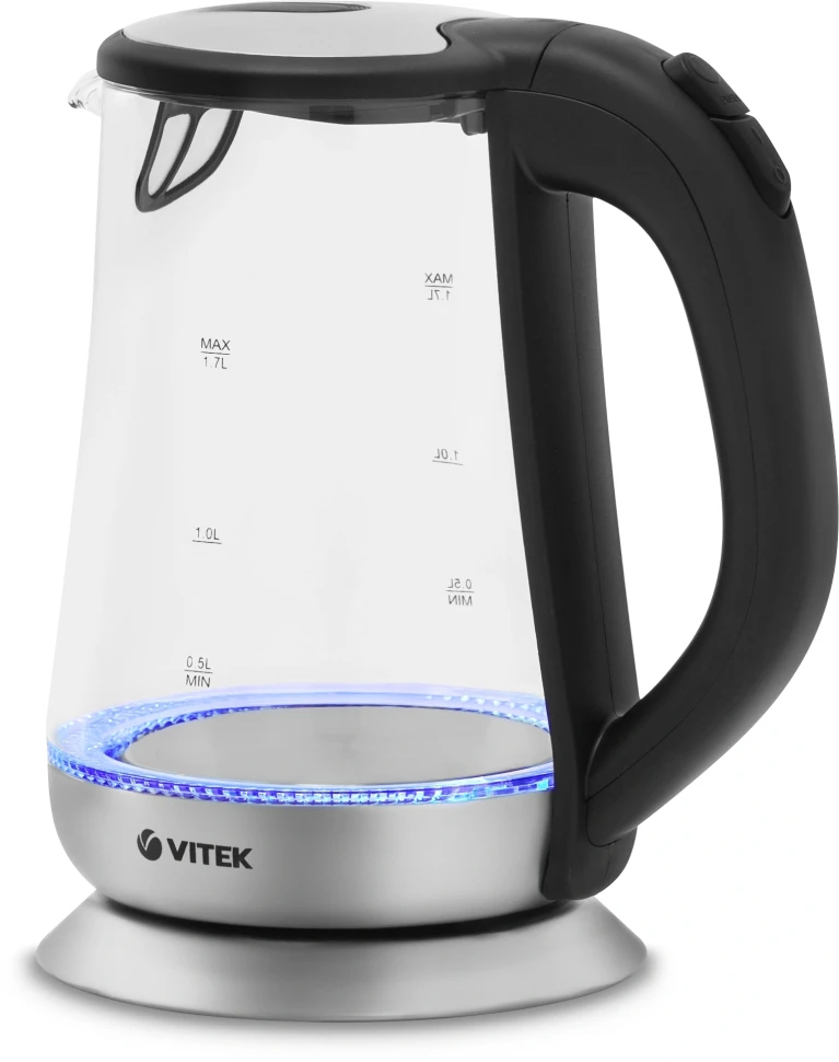 Чайник электрический Vitek VT-7036 1.7л. 2200Вт прозрачный корпус: стекло  