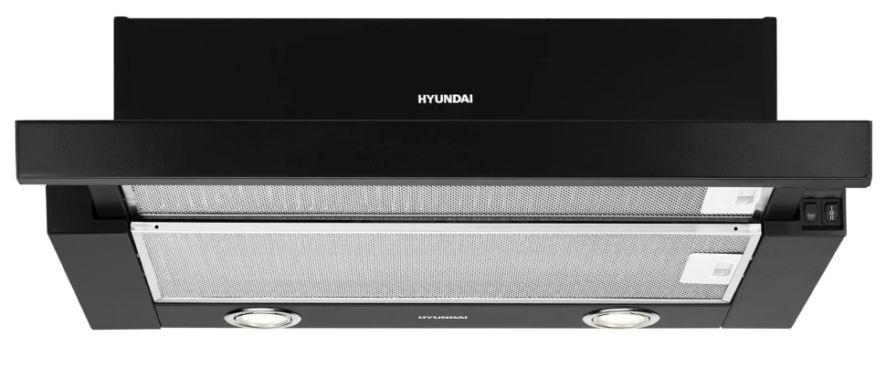 Вытяжка встраиваемая Hyundai HBH 6232 BK черный управление: кулисные переключатели (1 мотор)  