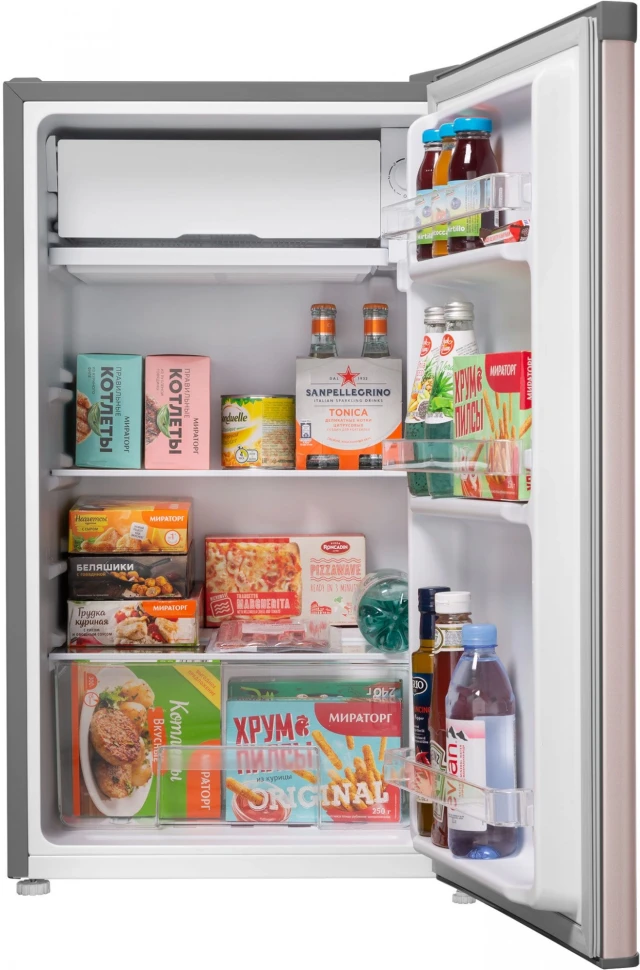 Холодильник Maunfeld MFF83GD 1-нокамерн. золотистый/серый мат.  