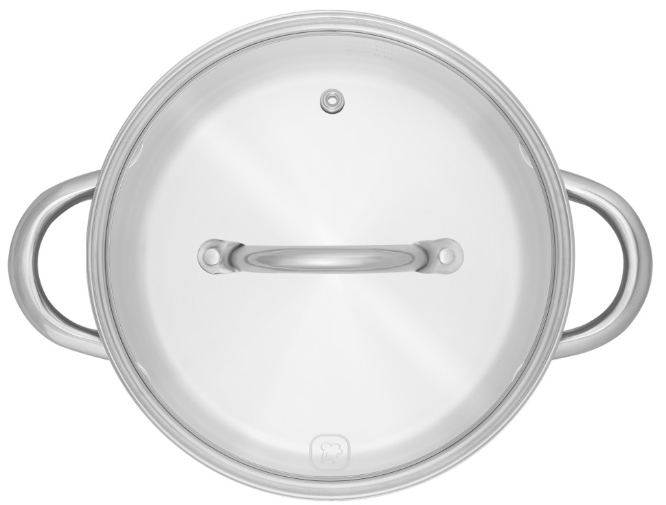 Кастрюля Rondell Point RDS-1312 4.8л. d=24см (с крышкой) стальной  