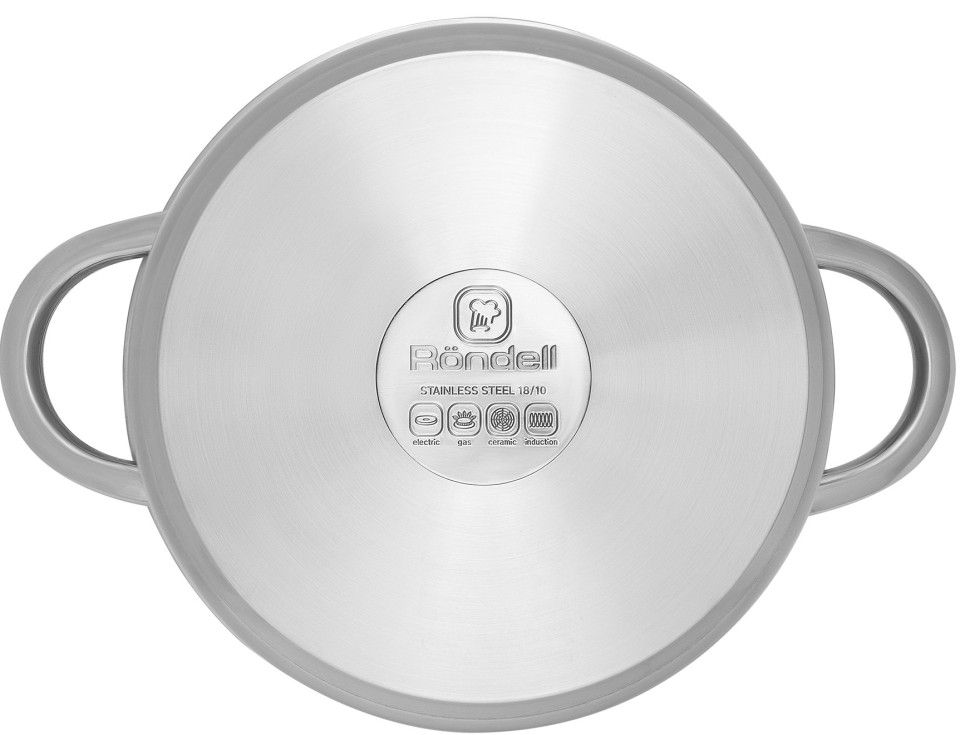 Кастрюля Rondell Point RDS-1312 4.8л. d=24см (с крышкой) стальной  