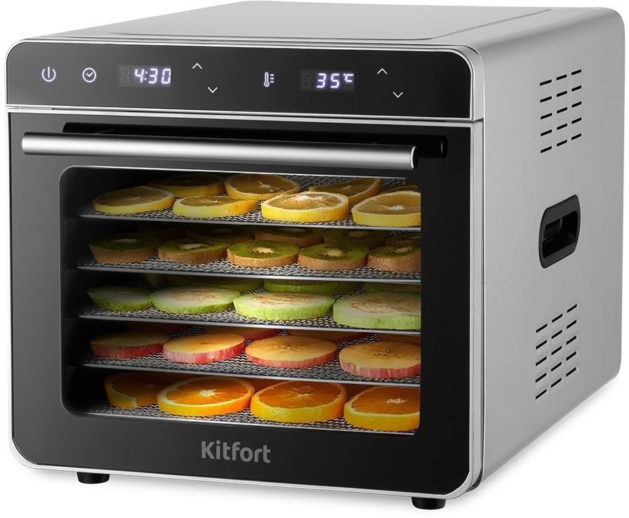 Сушка для фруктов и овощей Kitfort КТ-1948 6под. 700Вт нержавеющая сталь  