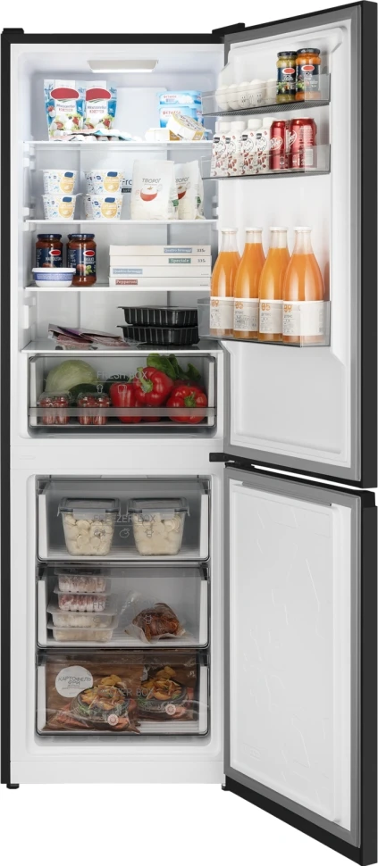 Холодильник Weissgauff WRK 185 Total NoFrost Inverter Black Inox 2-хкамерн. черная сталь инвертер