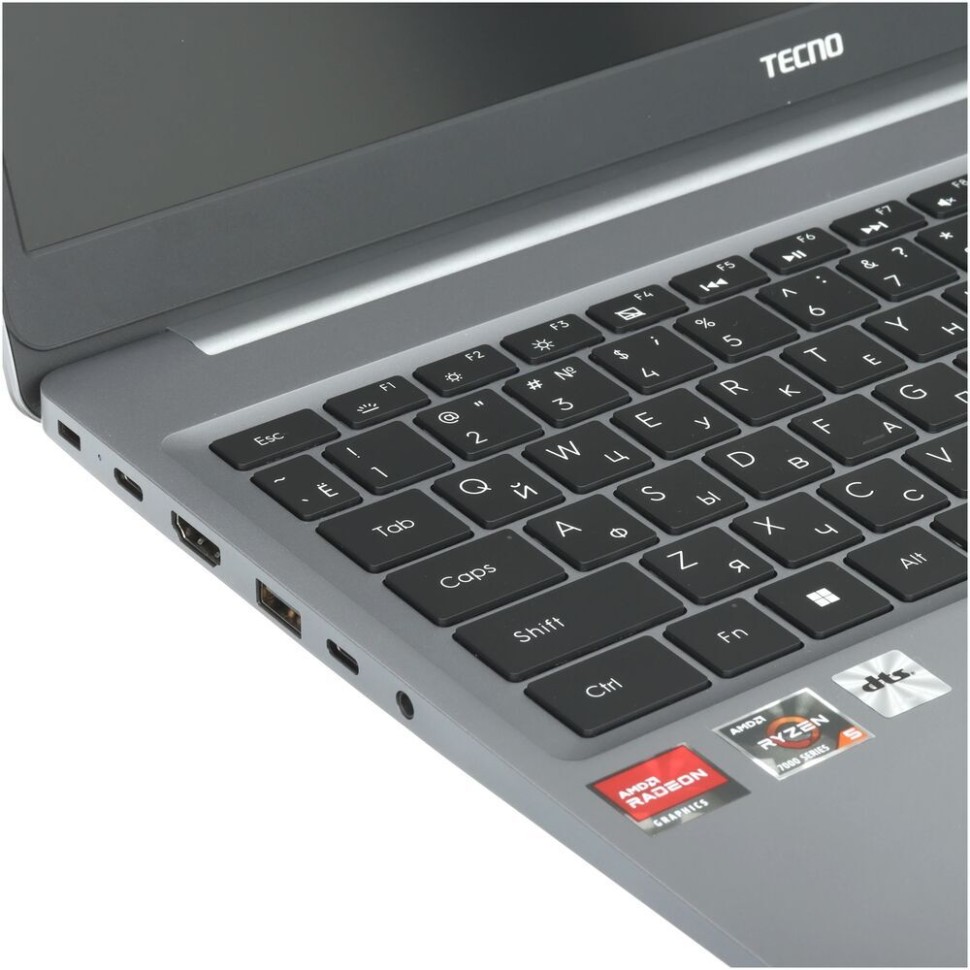 TECNO MegaBook K15SDA AMD Ryzen 5 7430U/8Gb/512Gb SSD/15.6" FullHD/Win11 Grey  