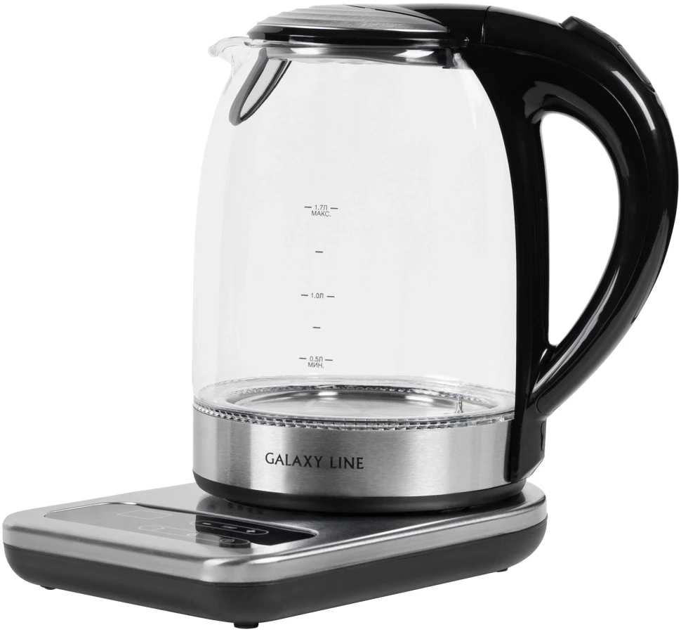 Чайник электрический Galaxy Line GL 0593 1.7л. 2200Вт прозрачный корпус: стекло/металл/пластик (7010105930)  