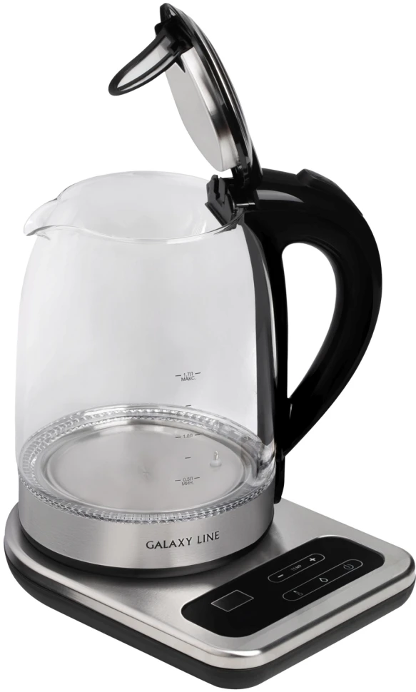 Чайник электрический Galaxy Line GL 0593 1.7л. 2200Вт прозрачный корпус: стекло/металл/пластик (7010105930)  