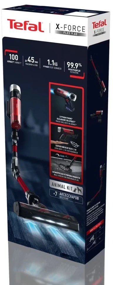 Пылесос Tefal X-Force Flex TY2079WO 250Вт черный/красный  