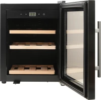 Винный шкаф Caso WineSafe 12 1-нокамерн. черный глянц.