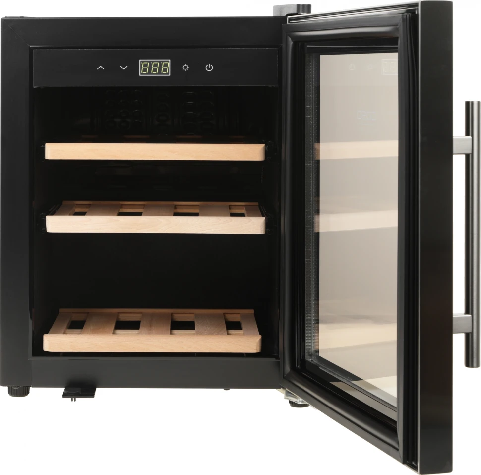 Винный шкаф Caso WineSafe 12 1-нокамерн. черный глянц.