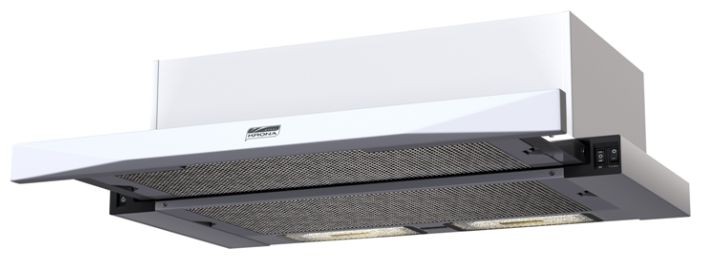 Вытяжка встраиваемая Krona Kamilla 600 белый управление: кулисные переключатели (2 мотора)  