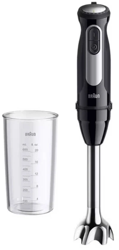 Блендер погружной Braun MQ55001MBK 1000Вт черный/серебристый