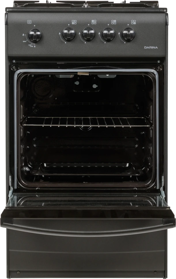 Плита Газовая Darina S GM 441 001 At антрацит/черный (без крышки) реш.сталь