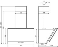 Вытяжка каминная Elikor Рубин Ceramics S4 60Н-700-Э4Д нержавеющая сталь управление: кнопочное (1 мотор)