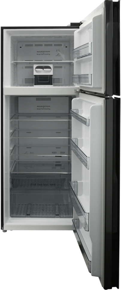 Холодильник Hitachi HRTN7489DF BBKCS 2-хкамерн. черный глянц. инвертер
