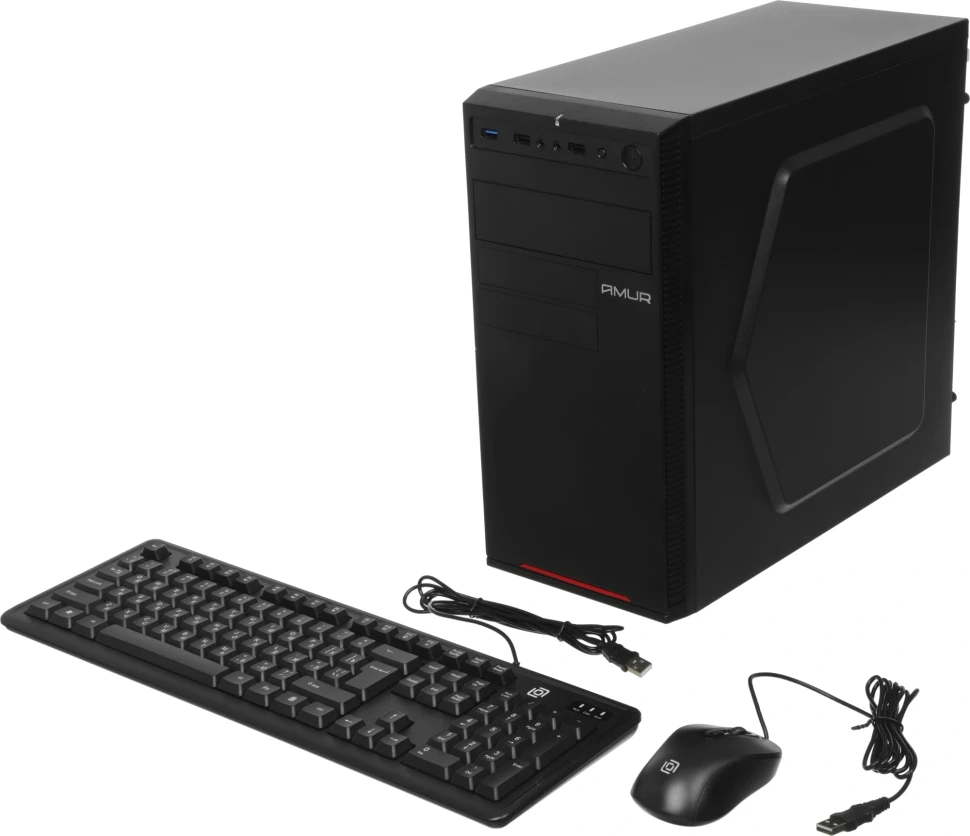 ПК Amur Нарвал B7I21 АМУЕ.466219.002 MT i5 12400 (2.5) 16Gb SSD512Gb UHDG 730 без ОС GbitEth 500W мышь клавиатура черный (RUS) (2168216)  