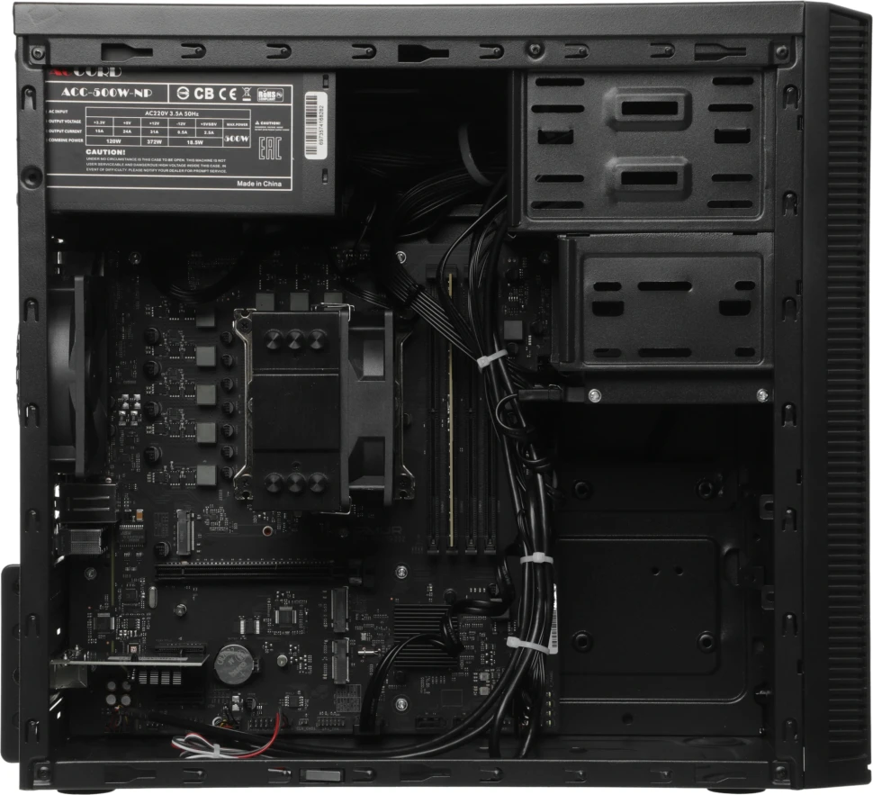 ПК Amur Нарвал B7I21 АМУЕ.466219.002 MT i5 12400 (2.5) 16Gb SSD512Gb UHDG 730 без ОС GbitEth 500W мышь клавиатура черный (RUS) (2168216)  