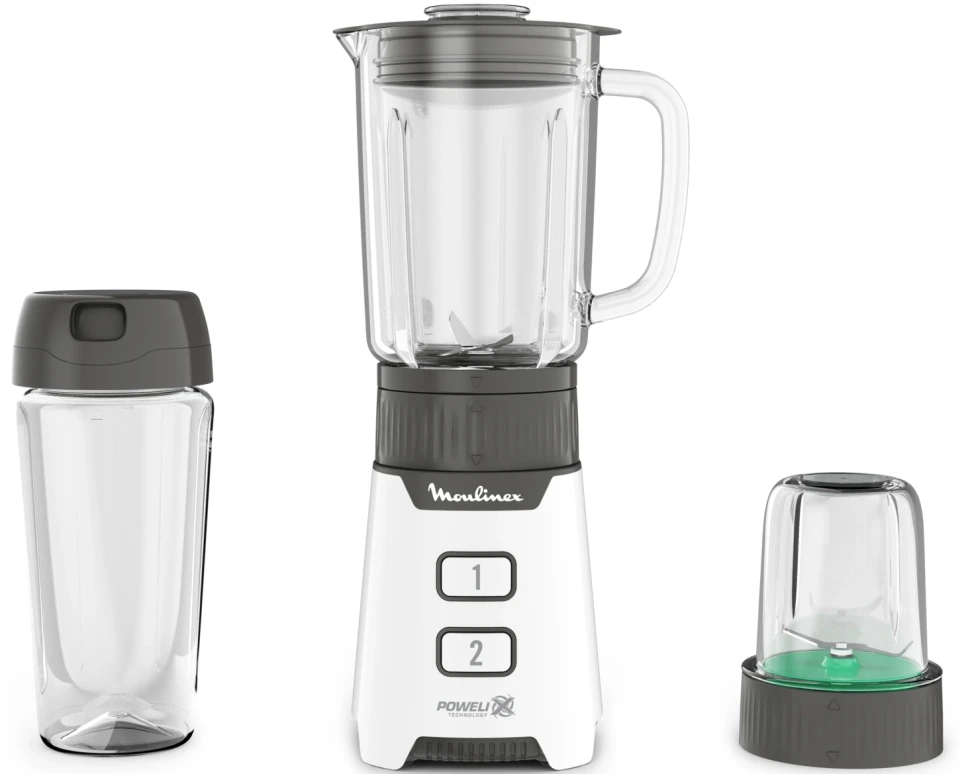 Блендер стационарный Moulinex LM16L110 400Вт черный/белый  