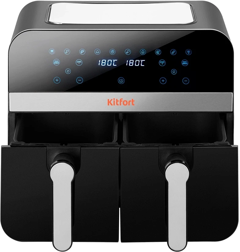 Аэрогриль Kitfort КТ-2272 2400Вт черный/серебристый