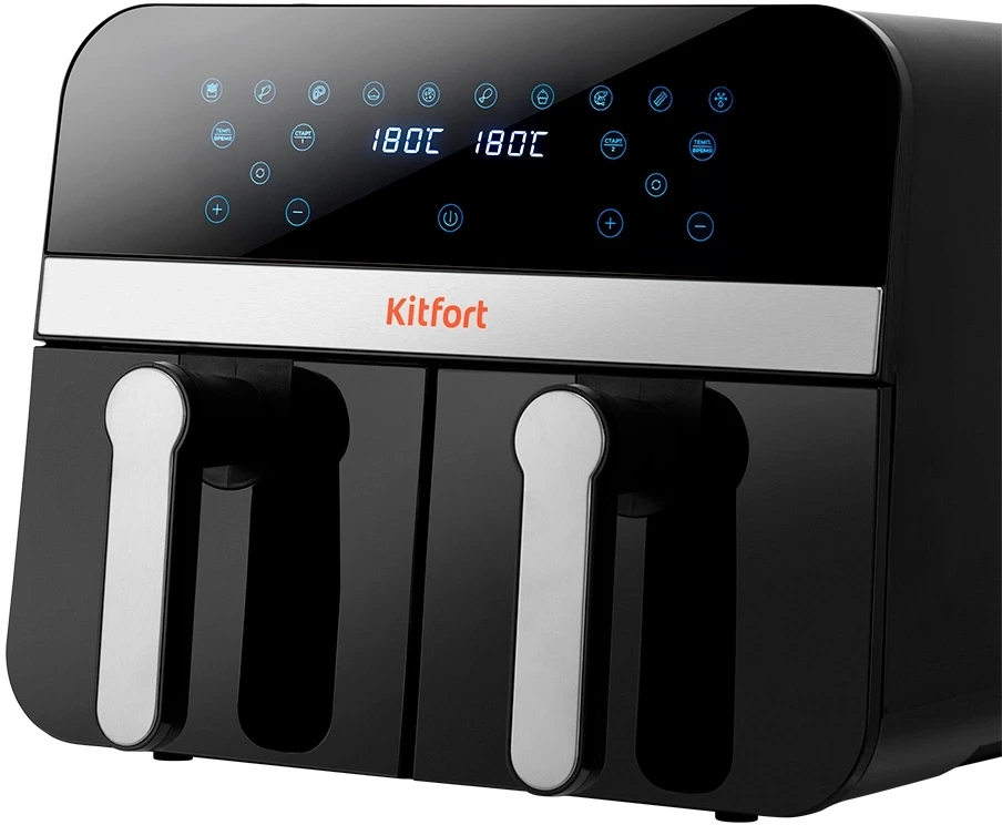 Аэрогриль Kitfort КТ-2272 2400Вт черный/серебристый