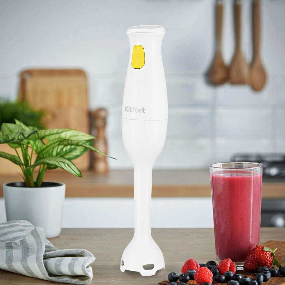 Блендер погружной Kitfort КТ-3039-5 200Вт белый/желтый  
