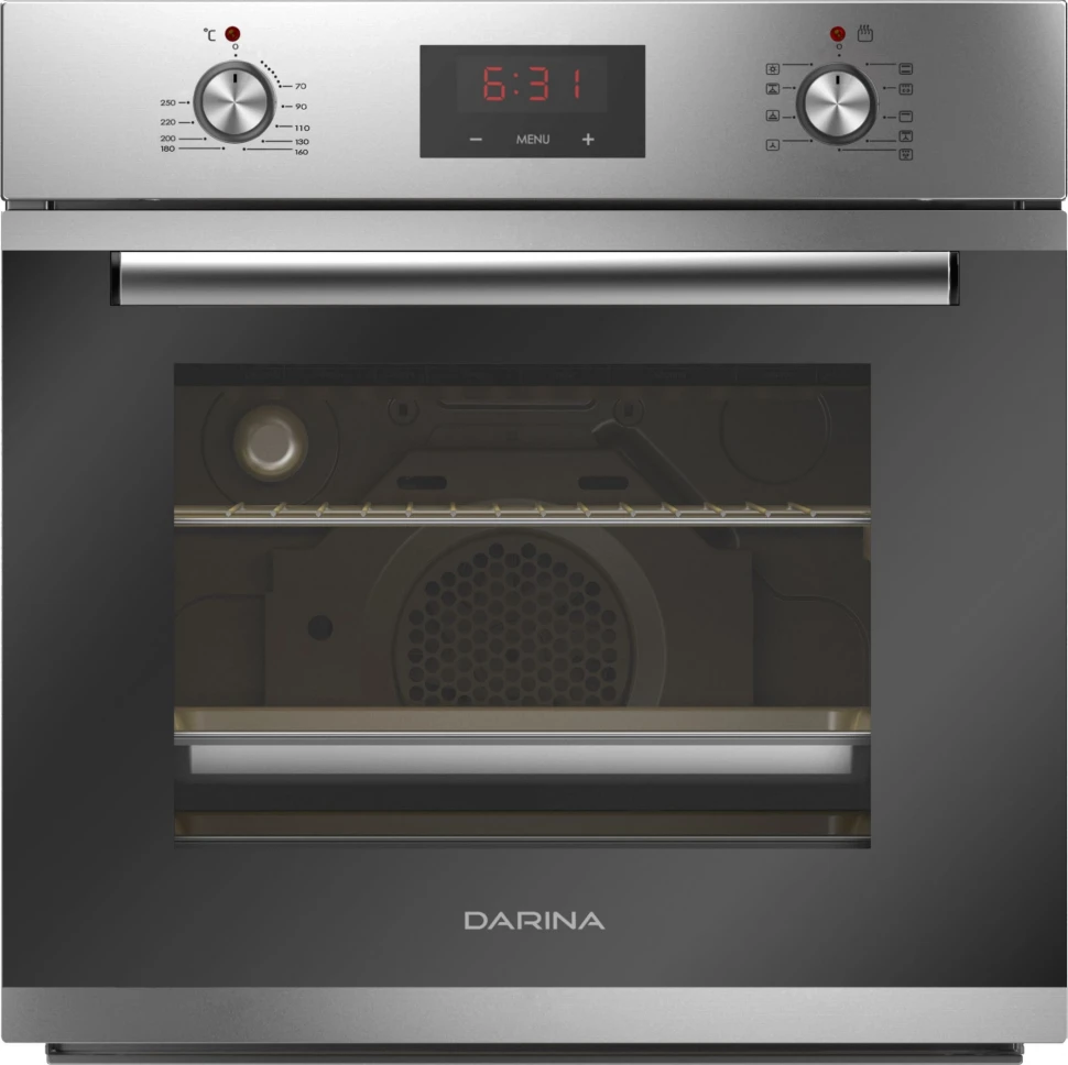 Духовой шкаф Электрический Darina 1U5 BDE 112 708 X5 нержавеющая сталь/черный
