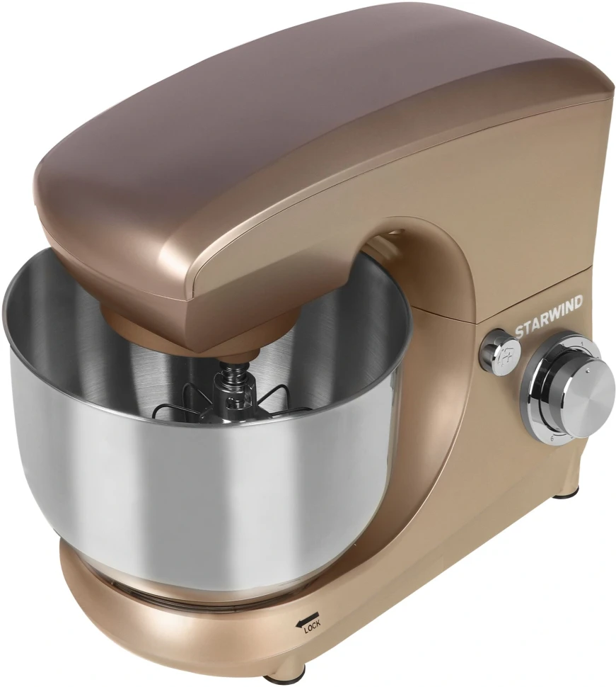 Миксер планетарный Starwind SPM5181 1000Вт золотистый  