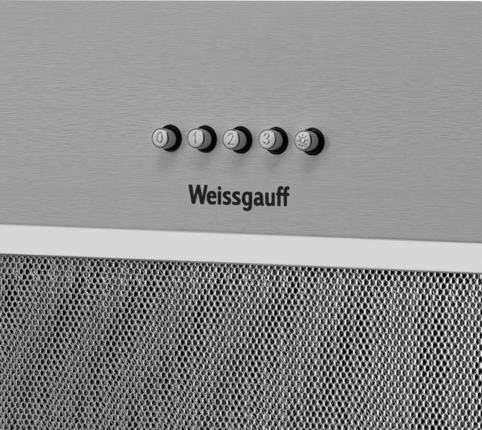 Вытяжка встраиваемая Weissgauff Root 600 PB Inox нержавеющая сталь управление: кнопочное (1 мотор)  