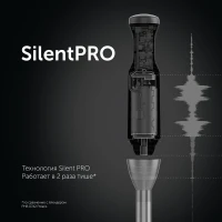 Блендер погружной Polaris Silent PHB 1510GL 1500Вт черный/серебристый