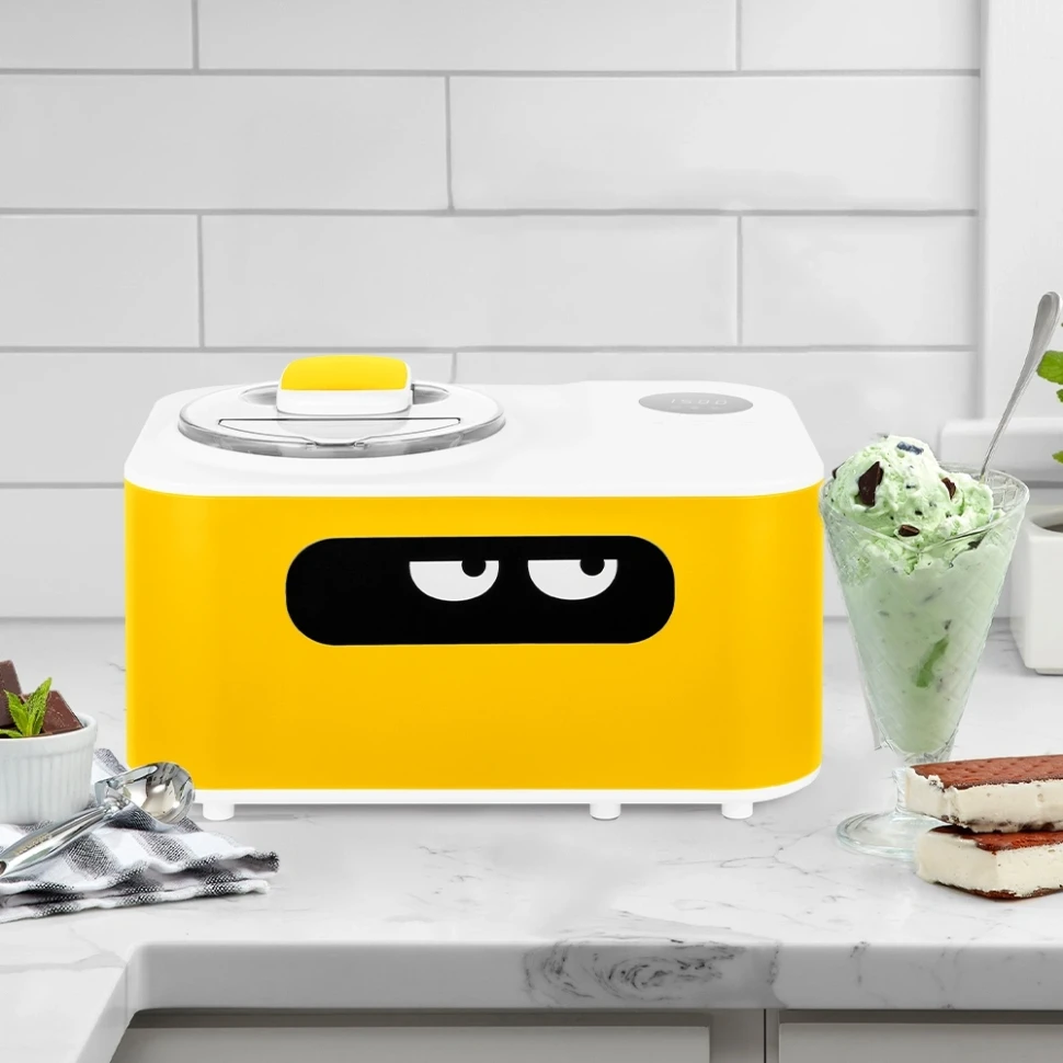 Мороженица Kitfort КТ-1829-1 110Вт 1200мл. желтый/белый