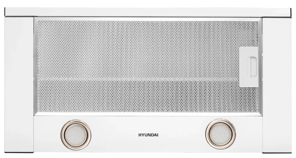 Вытяжка встраиваемая Hyundai HBH 6232 W белый управление: кулисные переключатели (1 мотор)  