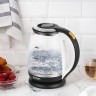 Чайник электрический Kitfort КТ-6199 2л. 2200Вт черный/белый корпус: стекло/металл/пластик  
