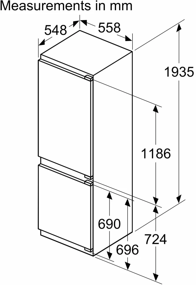 Холодильник Bosch KIN96VFD0 2-хкамерн. белый