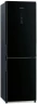 Холодильник Hitachi R-BG410PUC6X GBK 2-хкамерн. черный стекло инвертер